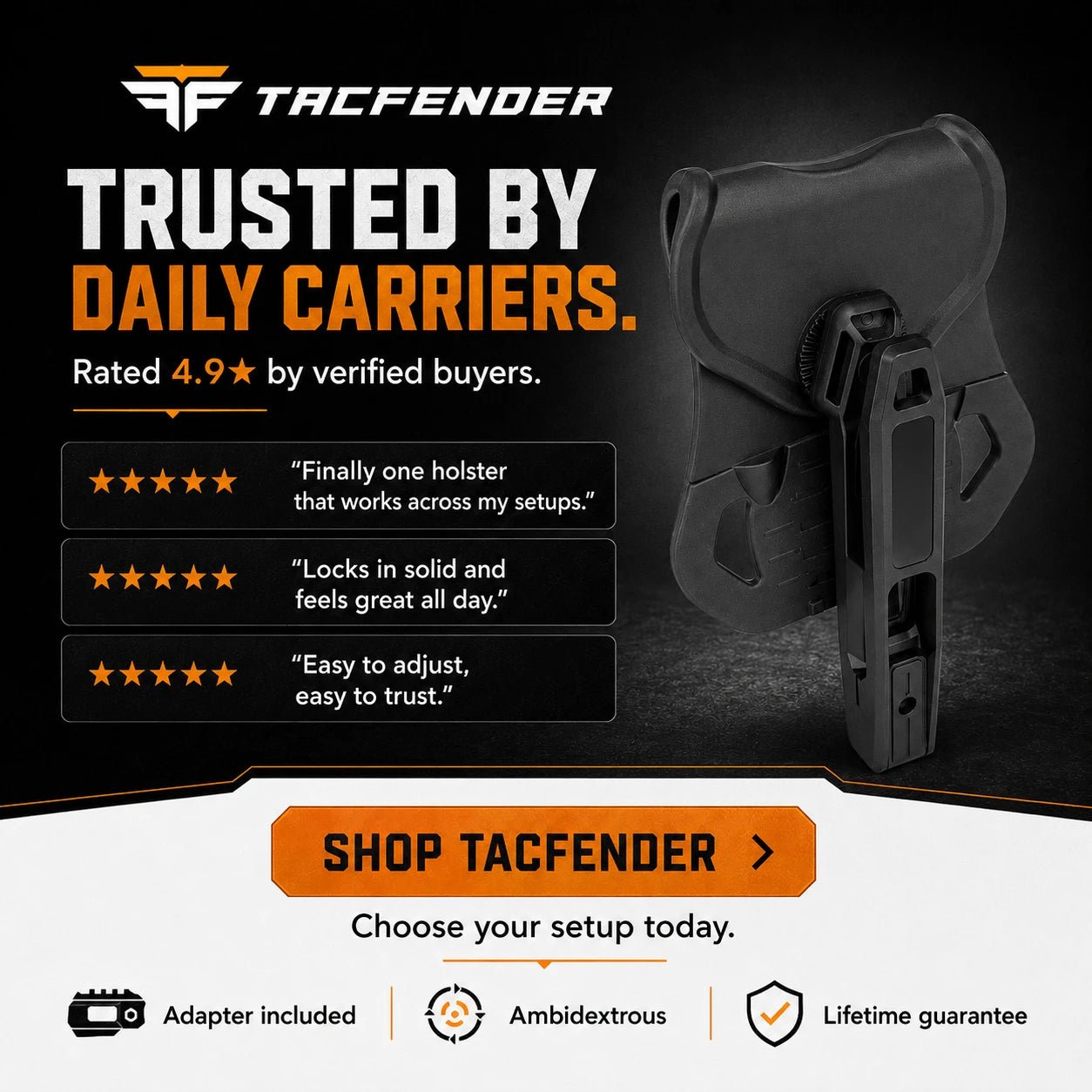 TACFENDER Universal Holster - Tacfender